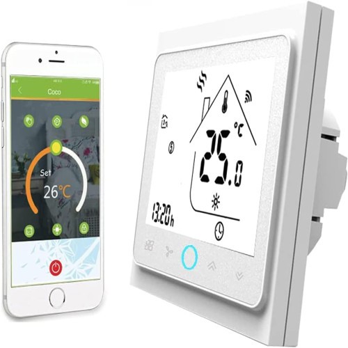 Smart WIFI AC Thermostat 220V / 24V - Black/White